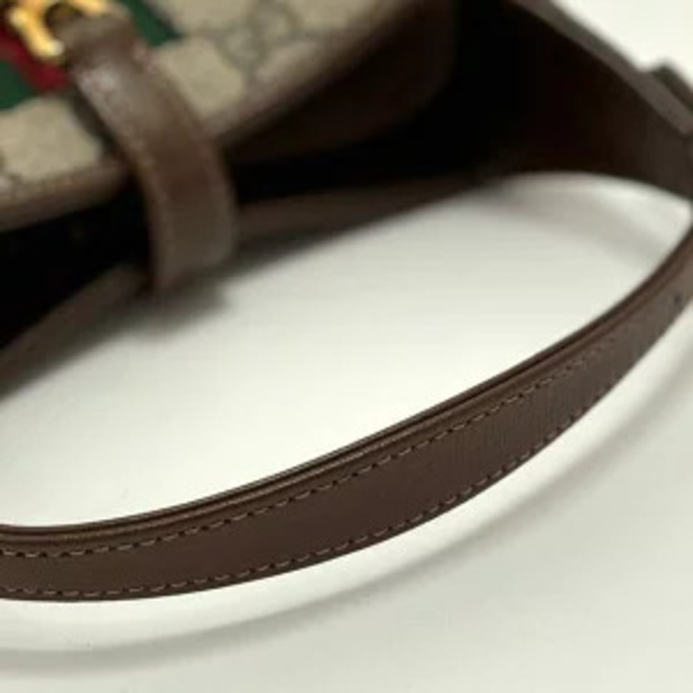 Gucci Jackie GG Supreme Shoulder Bag Leather Brown - Picture 4 of 6